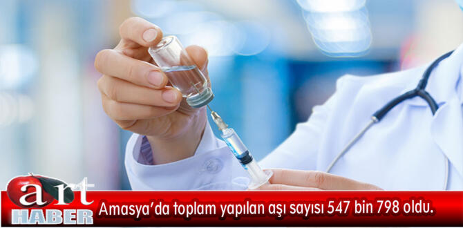 Amasya’da toplam yapılan aşı sayısı 547 bin 798 oldu.